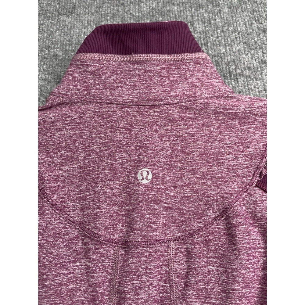 Lululemon Pullover Women's 6 Run Your Heart Out Half Zip Heathered Plum - Picture 9 of 9